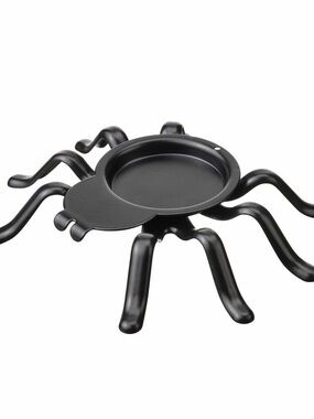 IKEA Kustfyr Halloween Spider Tealight Holder Black New